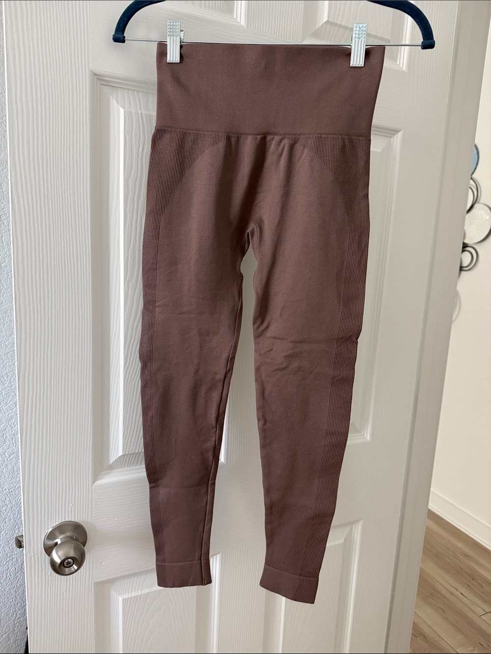 SET Active Kids High-Waist Ribbed Leggings - Brown